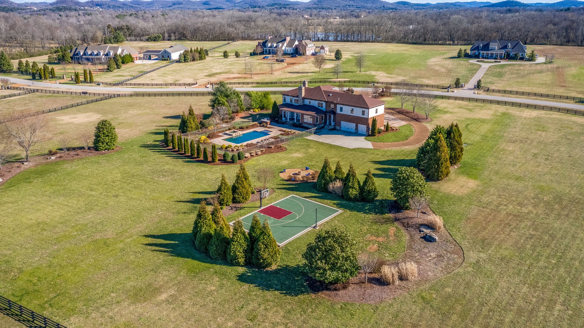 4205 Two Rivers Lane Franklin, TN 37069 - Photo 9 of 46 an aerial view of a house with a ocean view