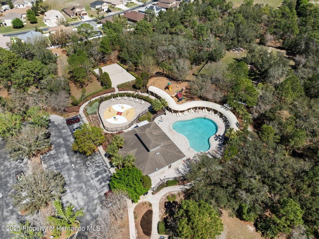 13196 Golden Lime Ave Spring Hill Spring Hill, FL 34609 - Photo 54 of 73 an aerial view of a house with a yard and garden
