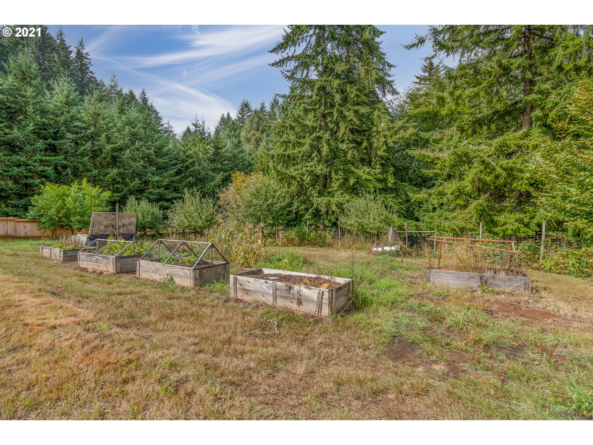280 Cedar Hills Road Longview, WA 98632 - Photo 27 of 32 a backyard of a house with table and chairs