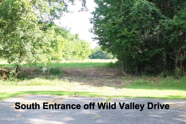 a view of street next to a yard