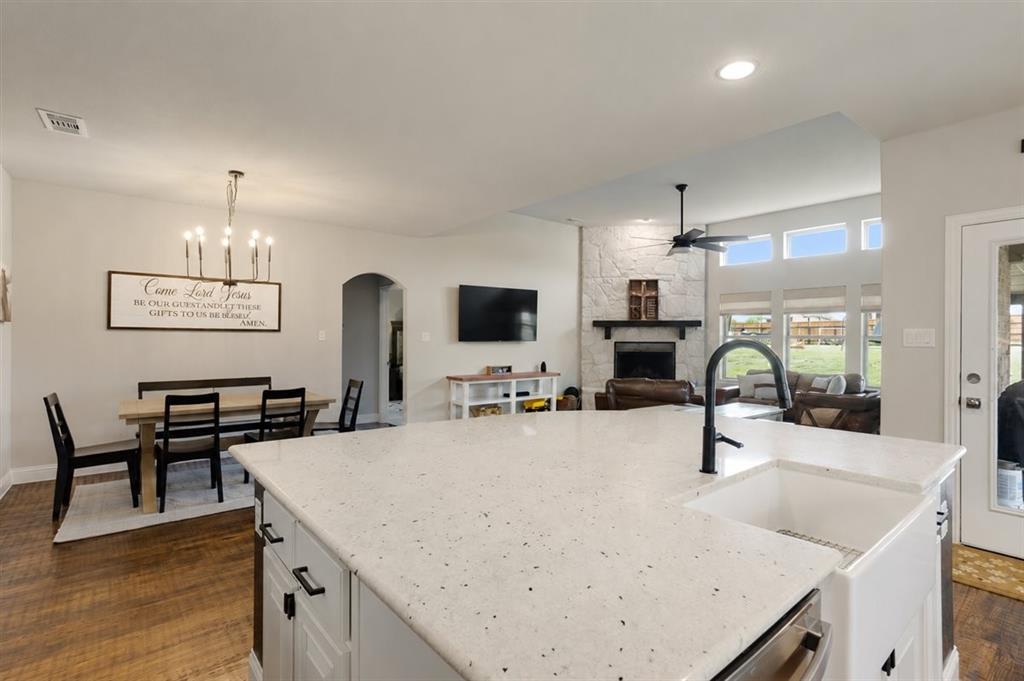 1205 Redbud Street Howe, TX 75459 - Photo 10 of 40 a kitchen with sink and view of living room