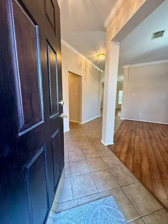 a view of elevator with hallway