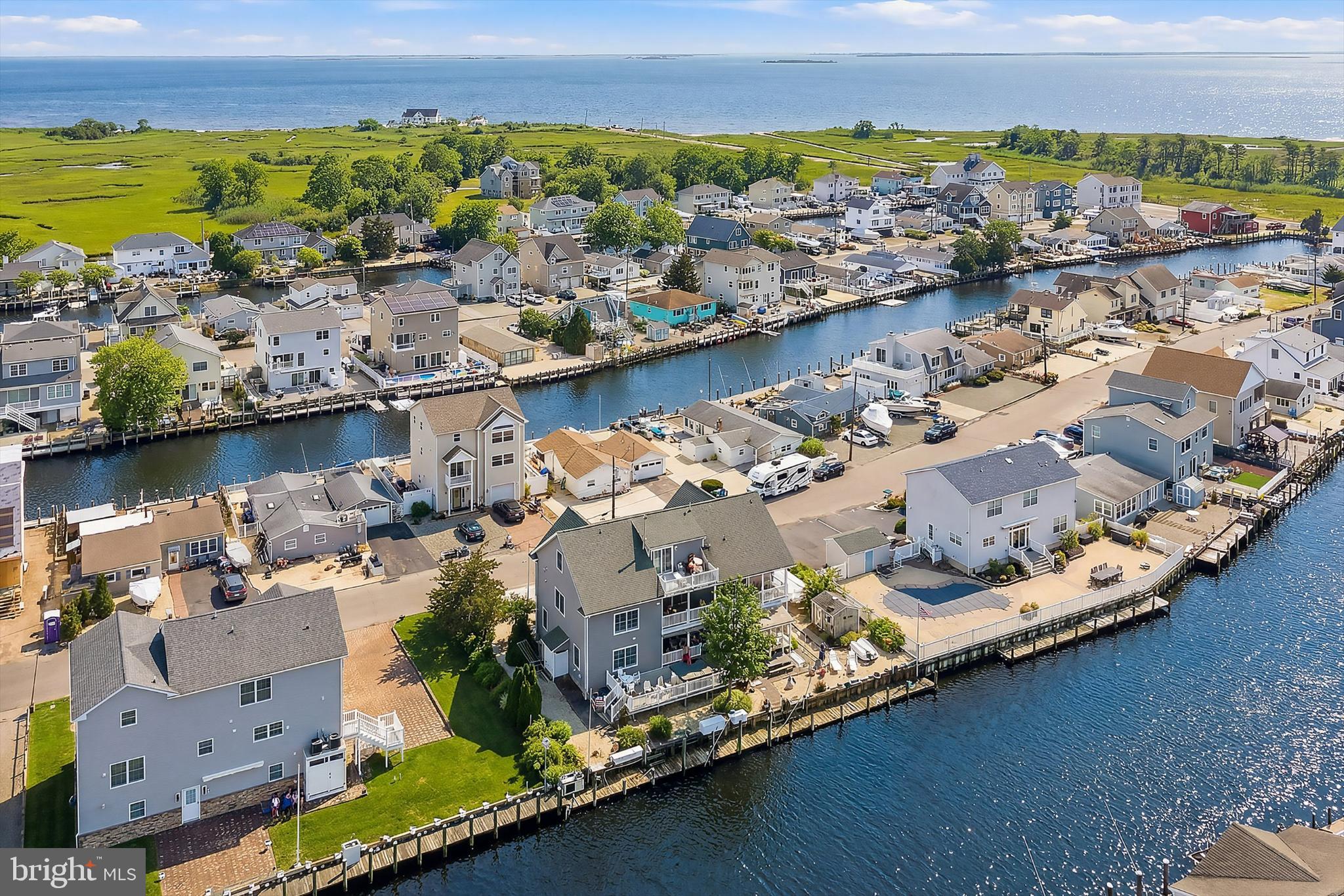 33 Sands Point Road Waretown, NJ 08758 - Photo 75 of 79 an aerial view of ocean and residential houses with outdoor space