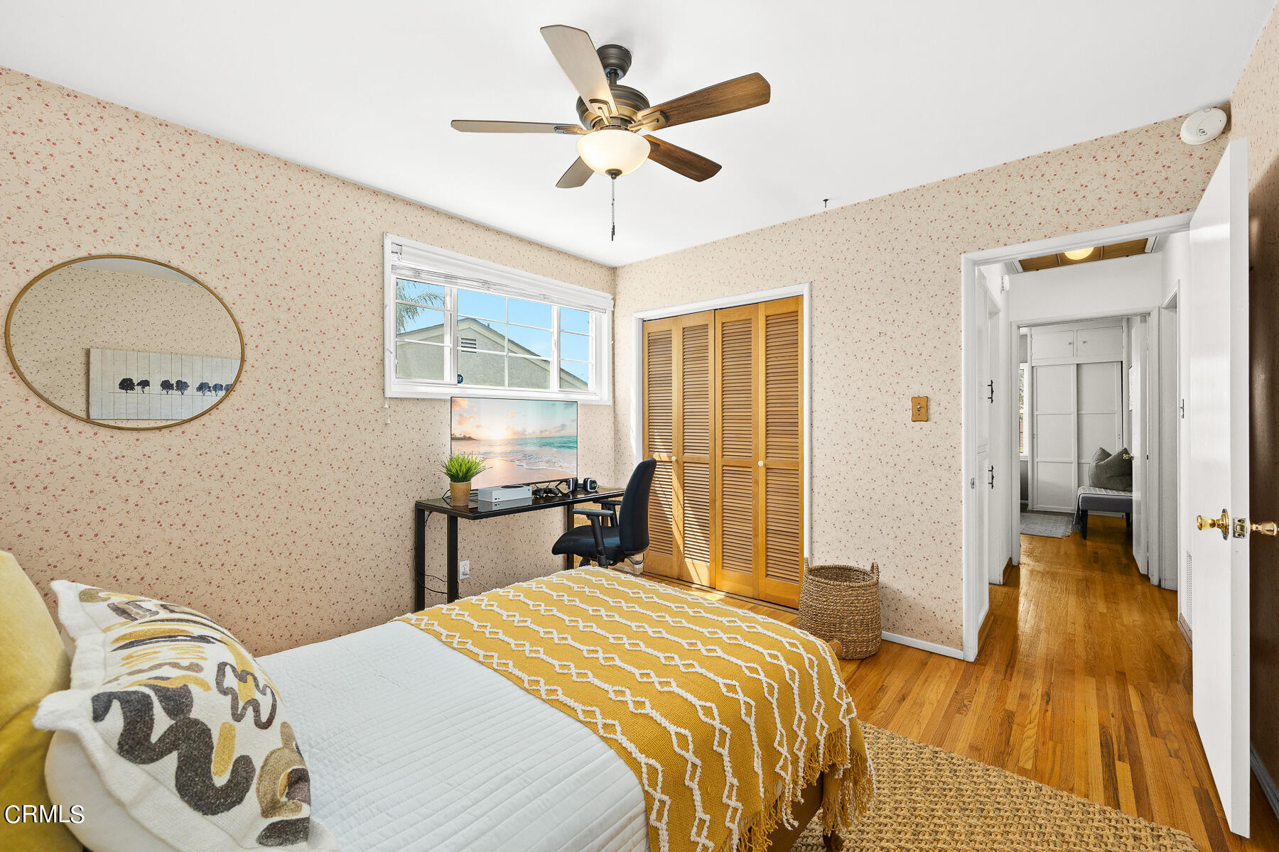 632 Brown Drive Burbank, CA 91504 - Photo 20 of 49 a bedroom with a bed and a chandelier