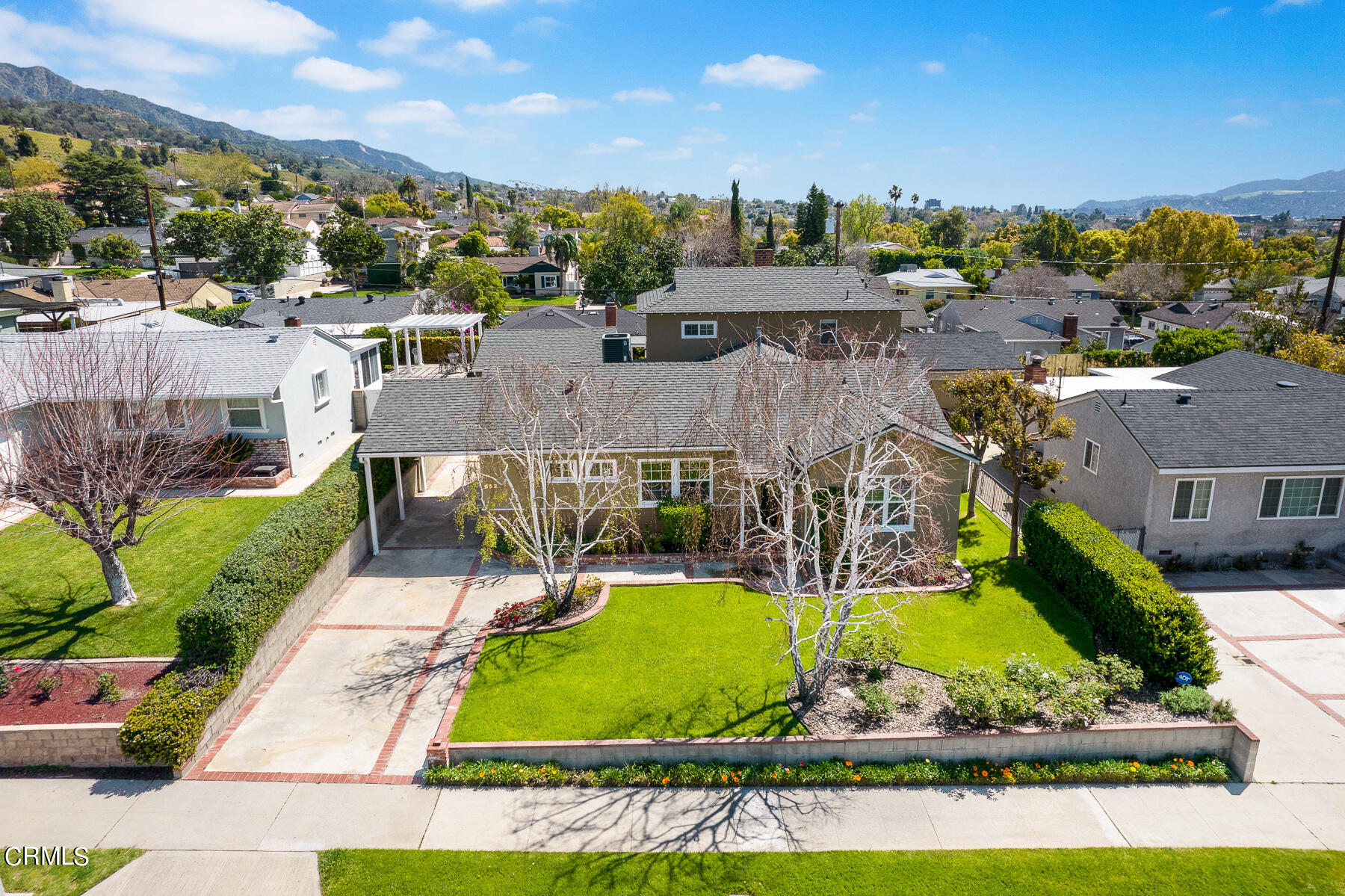 632 Brown Drive Burbank, CA 91504 - Photo 39 of 49 an aerial view of a house with a big yard and large tree
