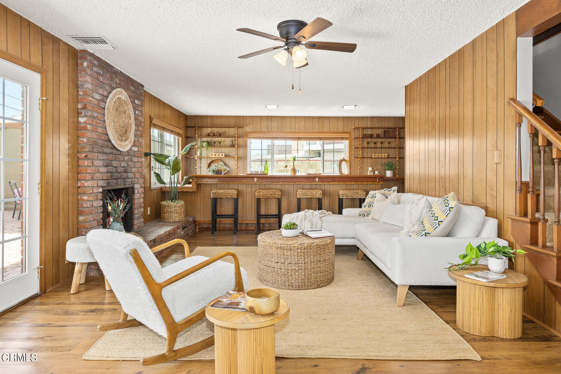 632 Brown Drive Burbank, CA 91504 - Photo 8 of 49 a living room with fireplace furniture and a large window