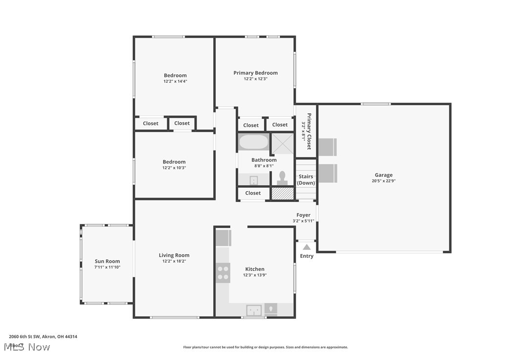 2060 6th Street Southwest Akron, OH 44314 - Photo 44 of 46 First Level Floor Plan