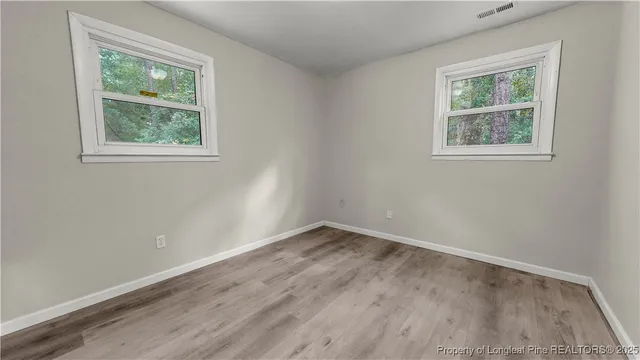 an empty room with a window