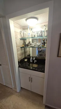 a close view of a sink and an oven