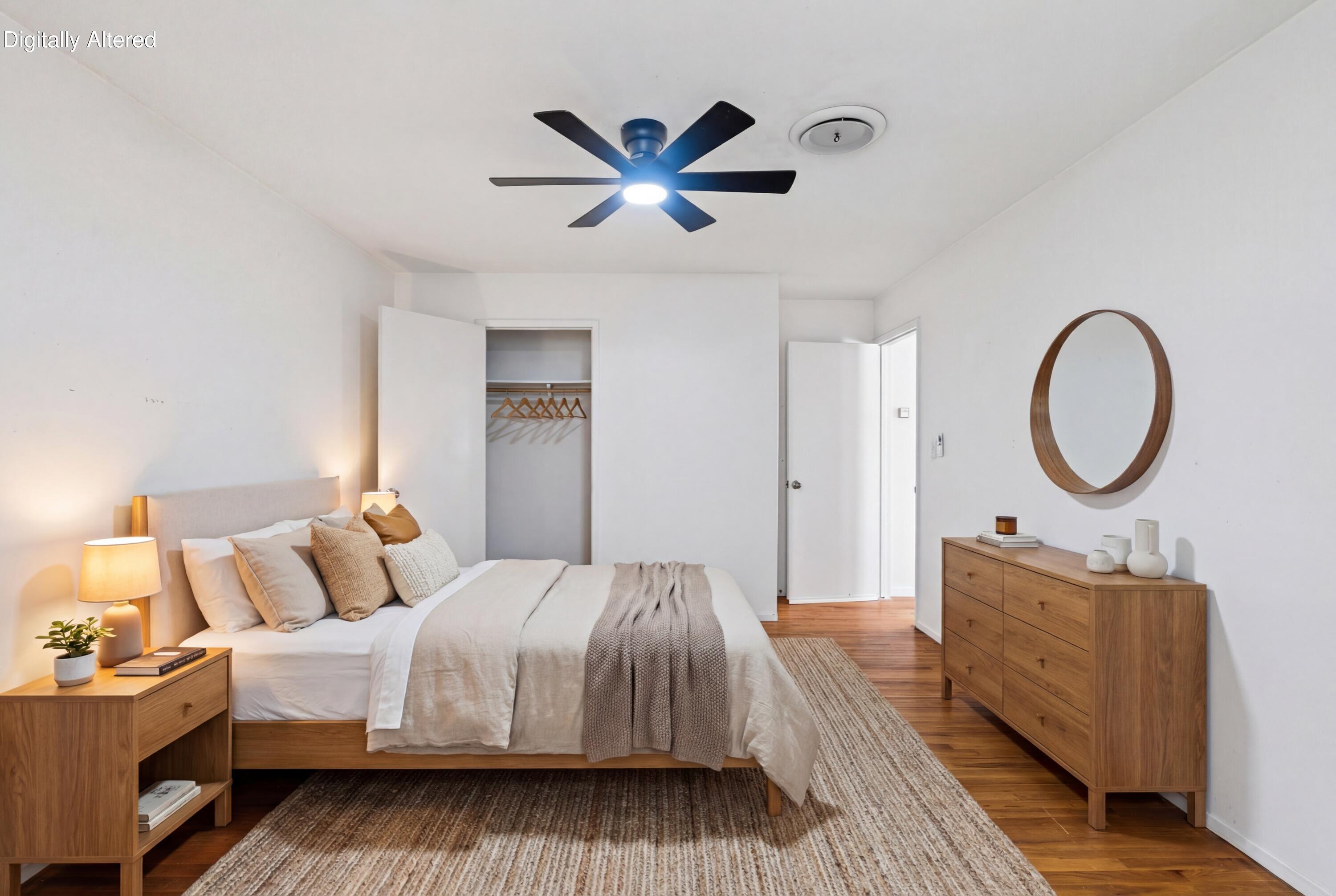 2068 Solar Way Redding, CA 96002 - Photo 14 of 36 a bedroom with bed and a chandelier