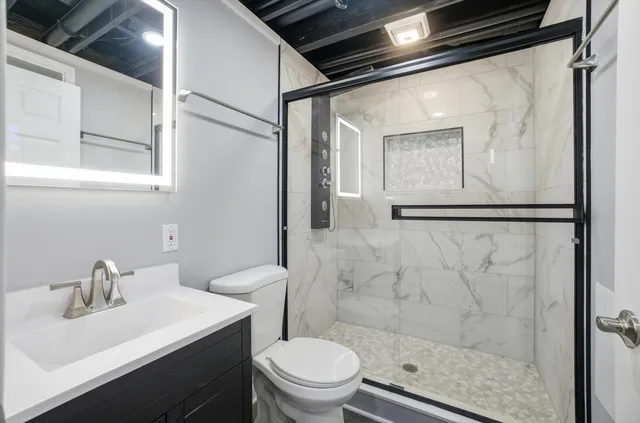 a view of a balcony with city view