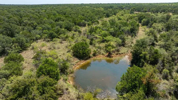 a view of a lake from a yard