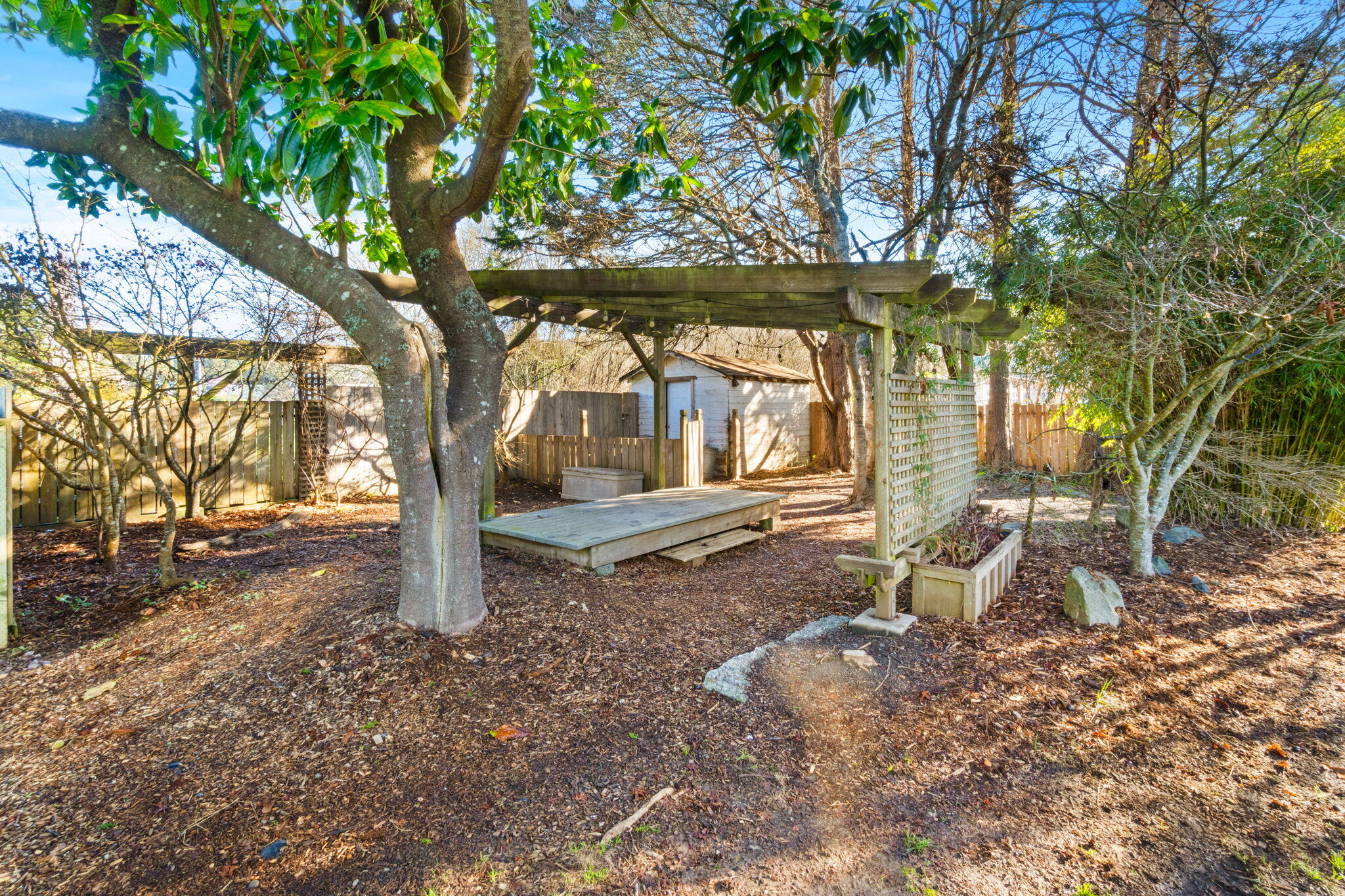 61 Kingston Road Fieldbrook, CA 95519 - Photo 22 of 48 a backyard of a house with lots of green space