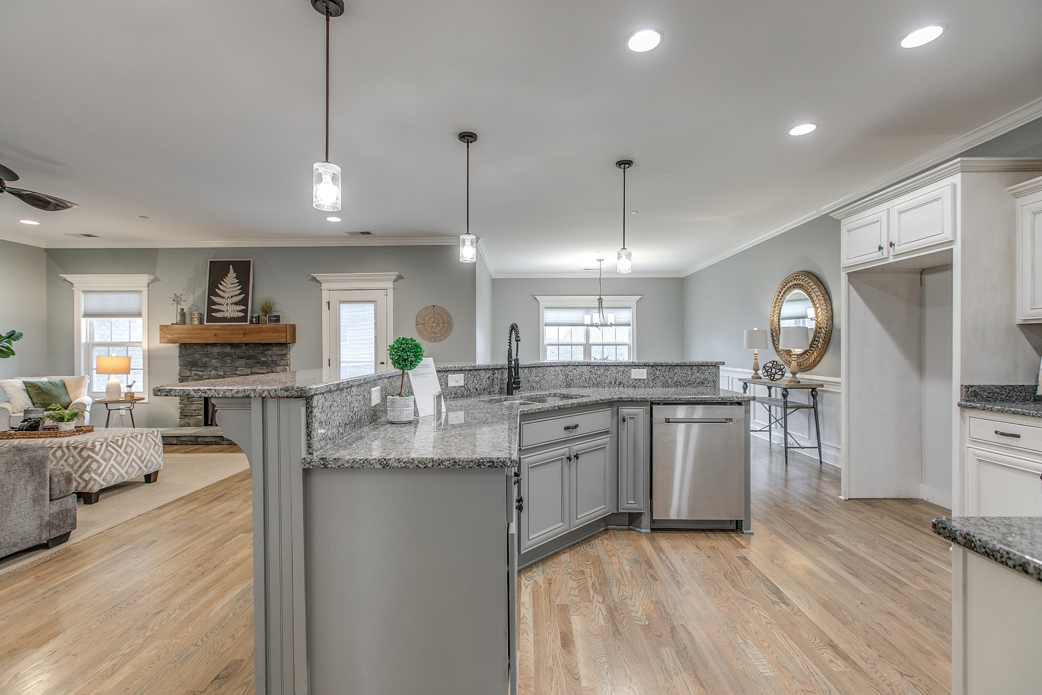 1102 Cascadeway Drive Murfreesboro, TN 37129 - Photo 17 of 45 a kitchen with stainless steel appliances granite countertop a sink refrigerator and cabinets