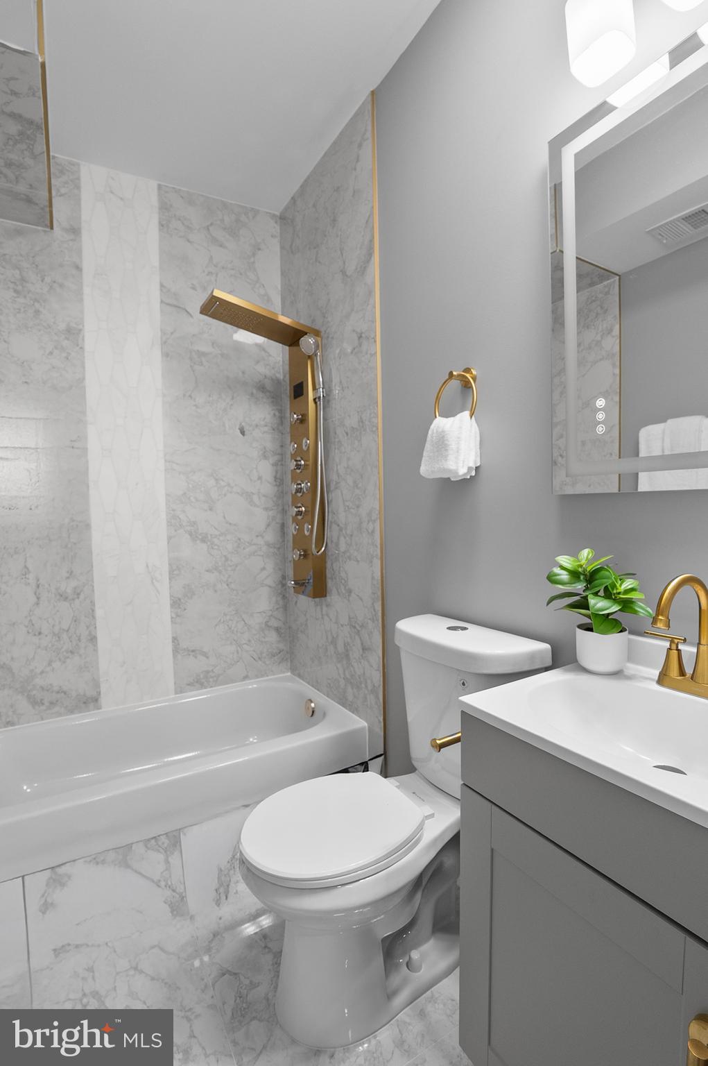 1201 North Fulton Avenue Baltimore, MD 21217 - Photo 20 of 36 a bathroom with a sink a toilet and shower