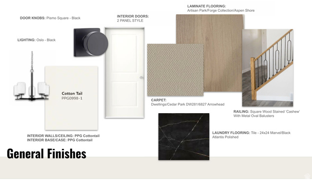 1585 West 1400 North, Unit 4 Mapleton, UT 84664 - Photo 2 of 11 General Finishes Document. Outlining material and style selections for various property components
