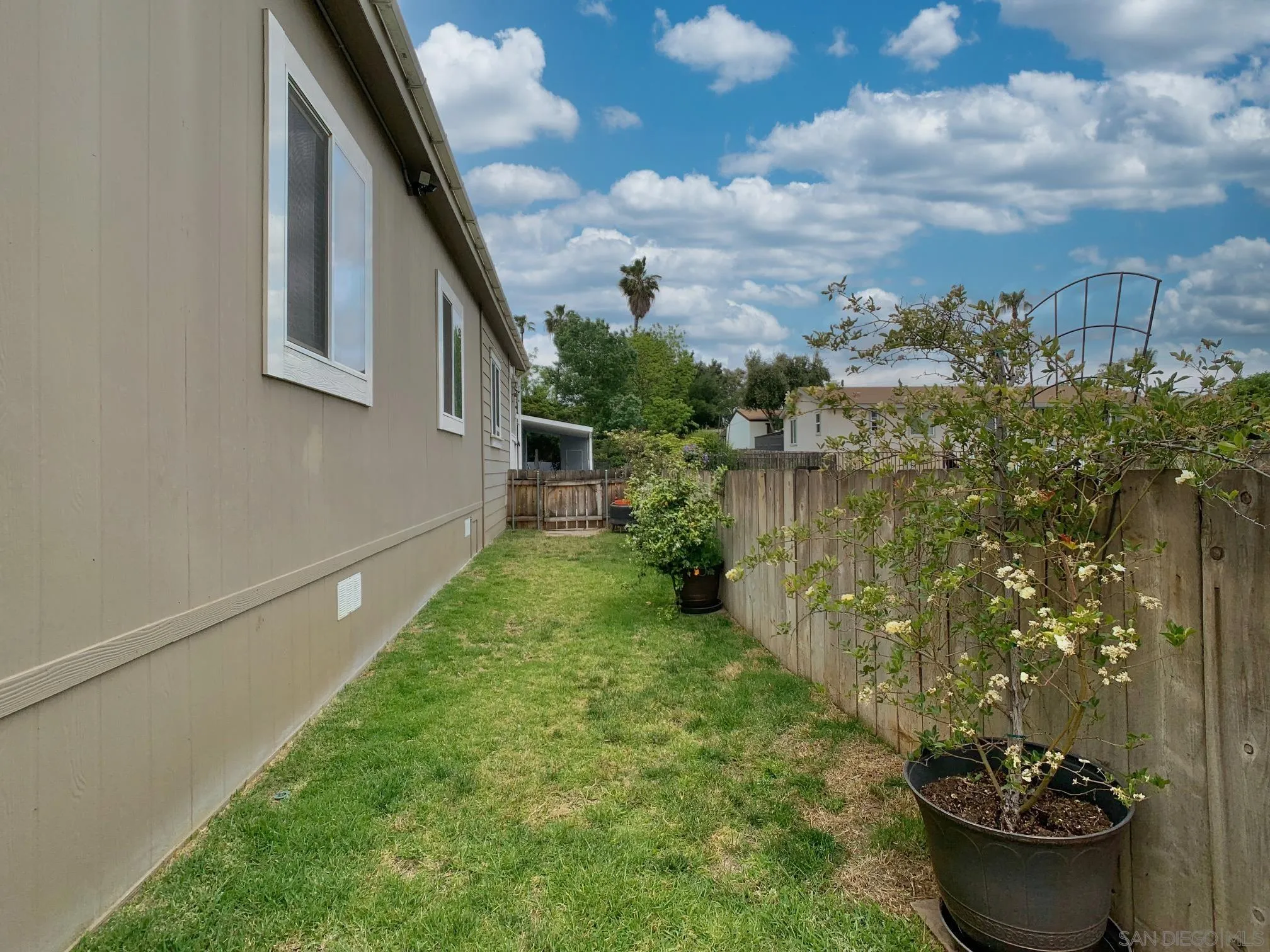 1315 Pepper Drive, Unit 2 El Cajon, CA 92021 - Photo 23 of 29 a view of a backyard with plants and a fountain