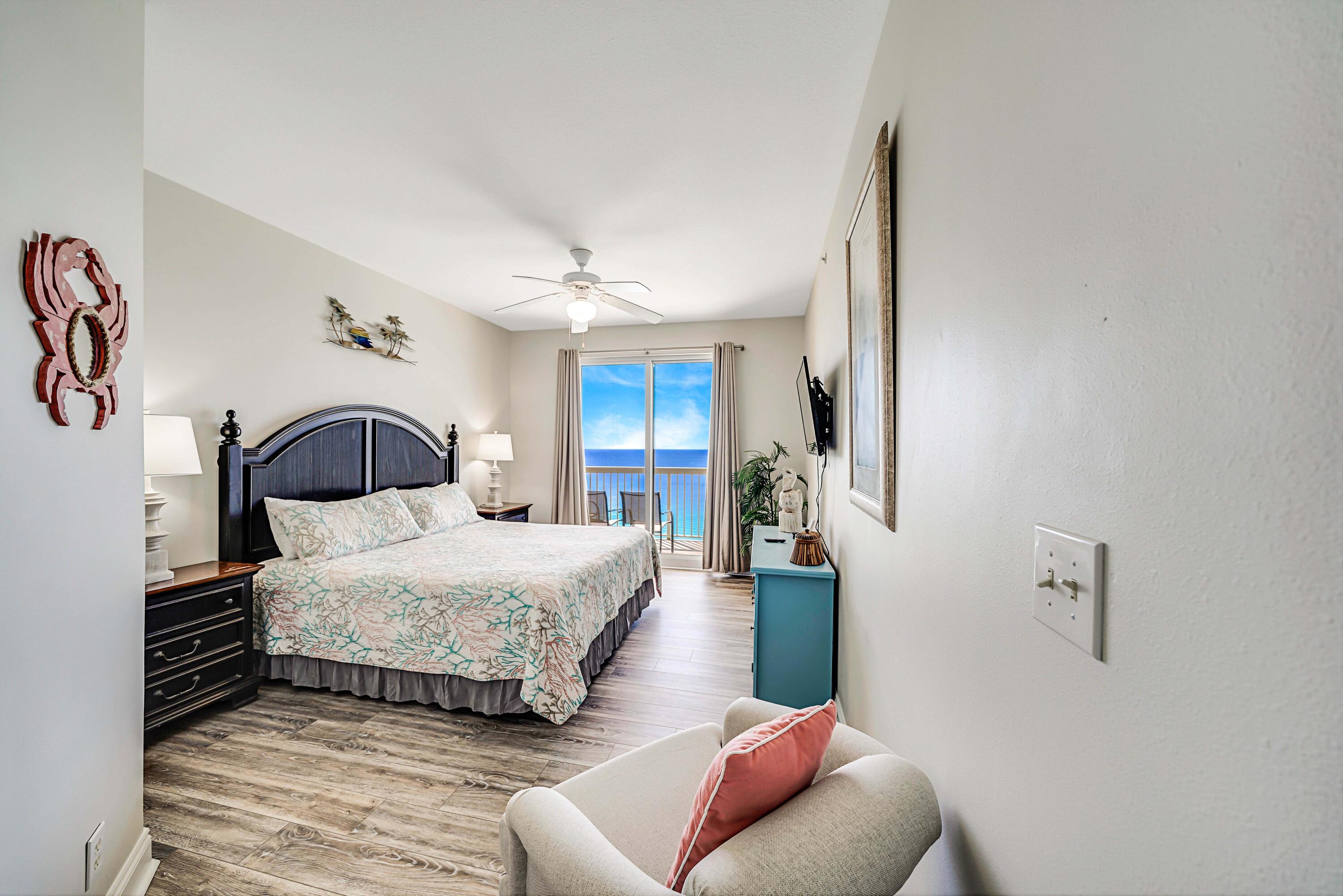 15817 Front Beach Road, Unit 1 1802 Panama City Beach, FL 32413 - Photo 22 of 68 Master Bedroom