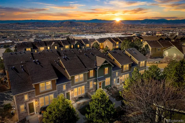 an aerial view of multiple house