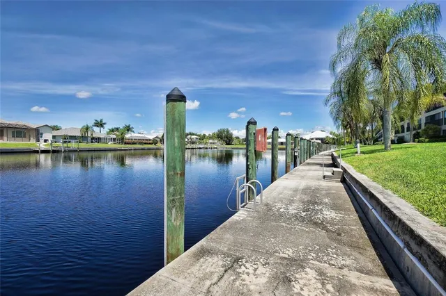 a view of a lake with a houses