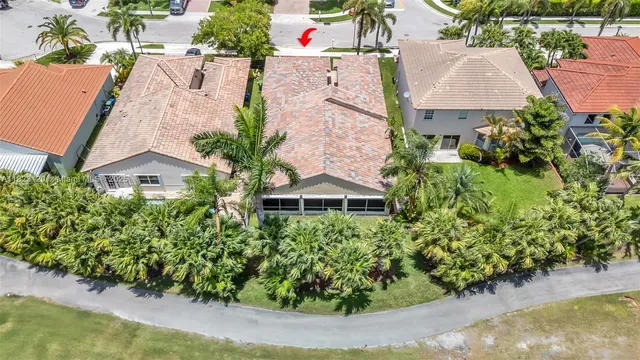 an aerial view of multiple house