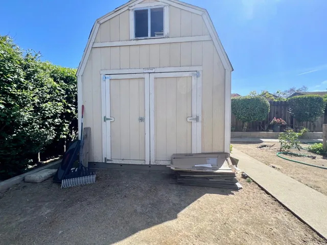 a backyard of a house