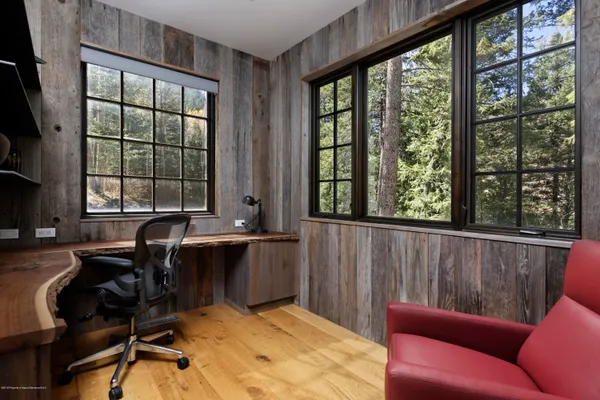 a view of a workspace with a window