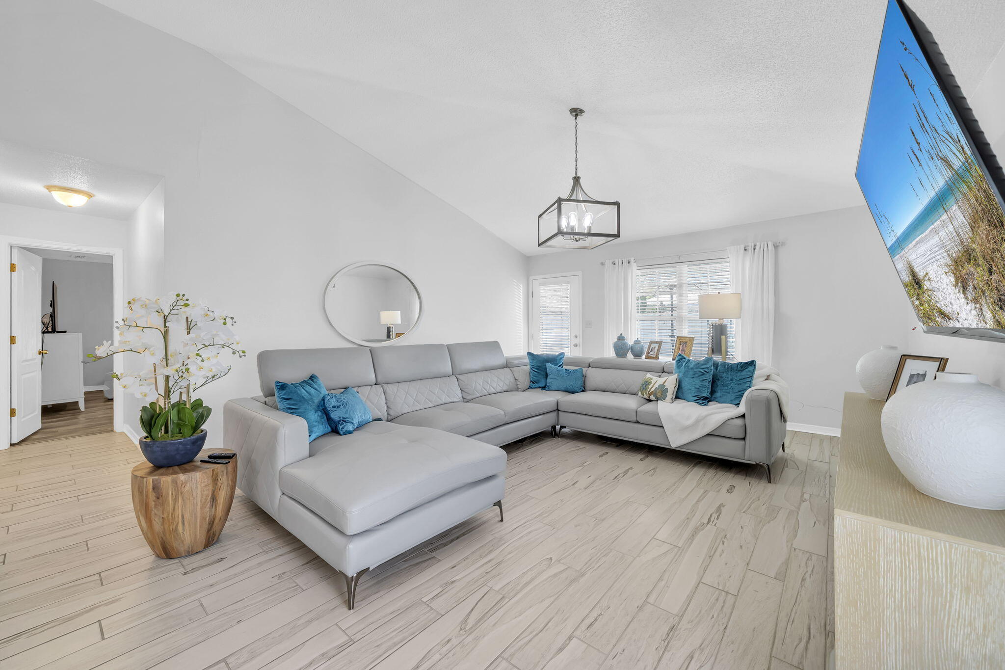 119 Red Bay Court Santa Rosa Beach, FL 32459 - Photo 12 of 36 a living room with furniture and a wooden floor