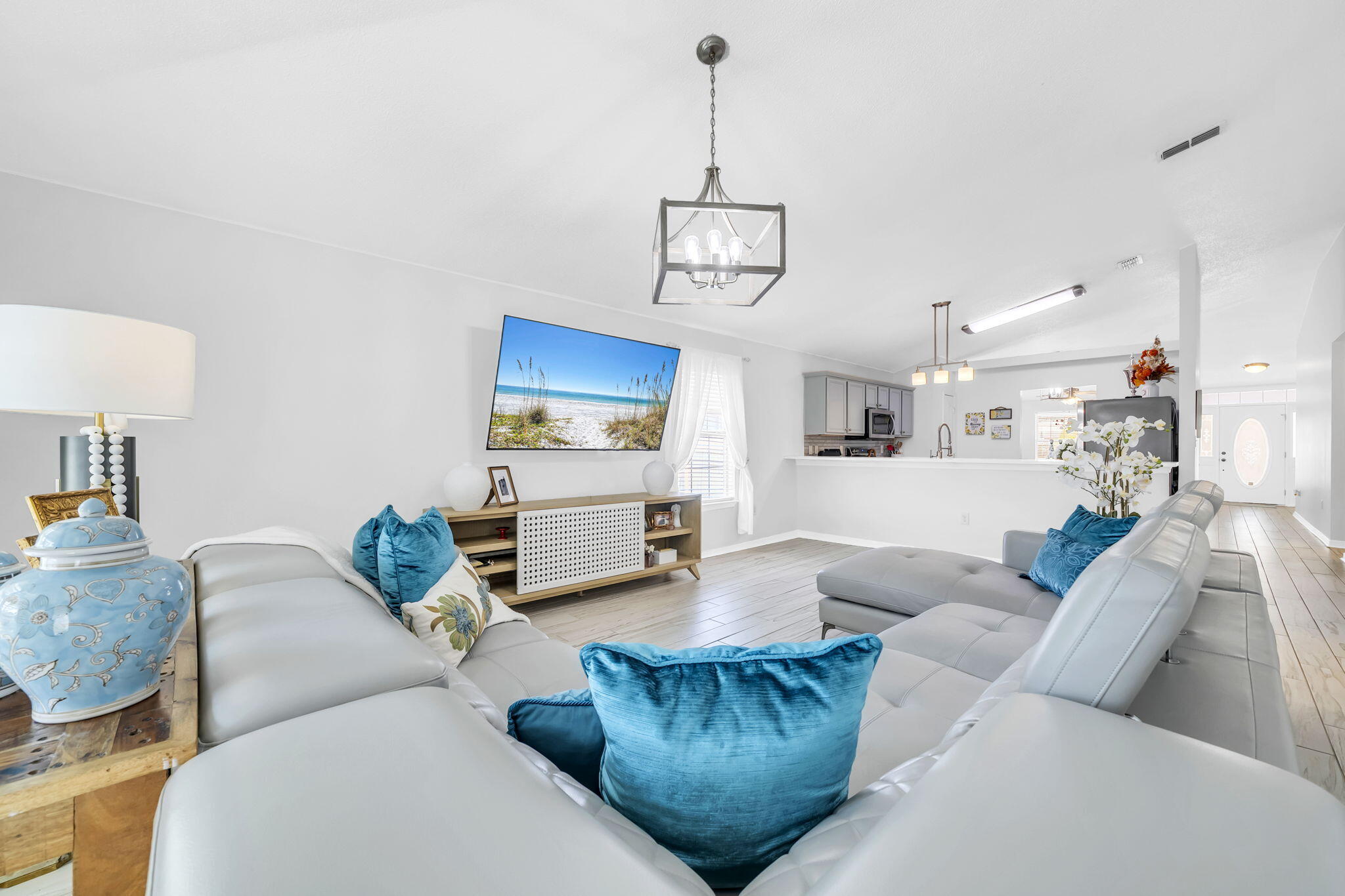 119 Red Bay Court Santa Rosa Beach, FL 32459 - Photo 36 of 36 a living room with furniture and kitchen view