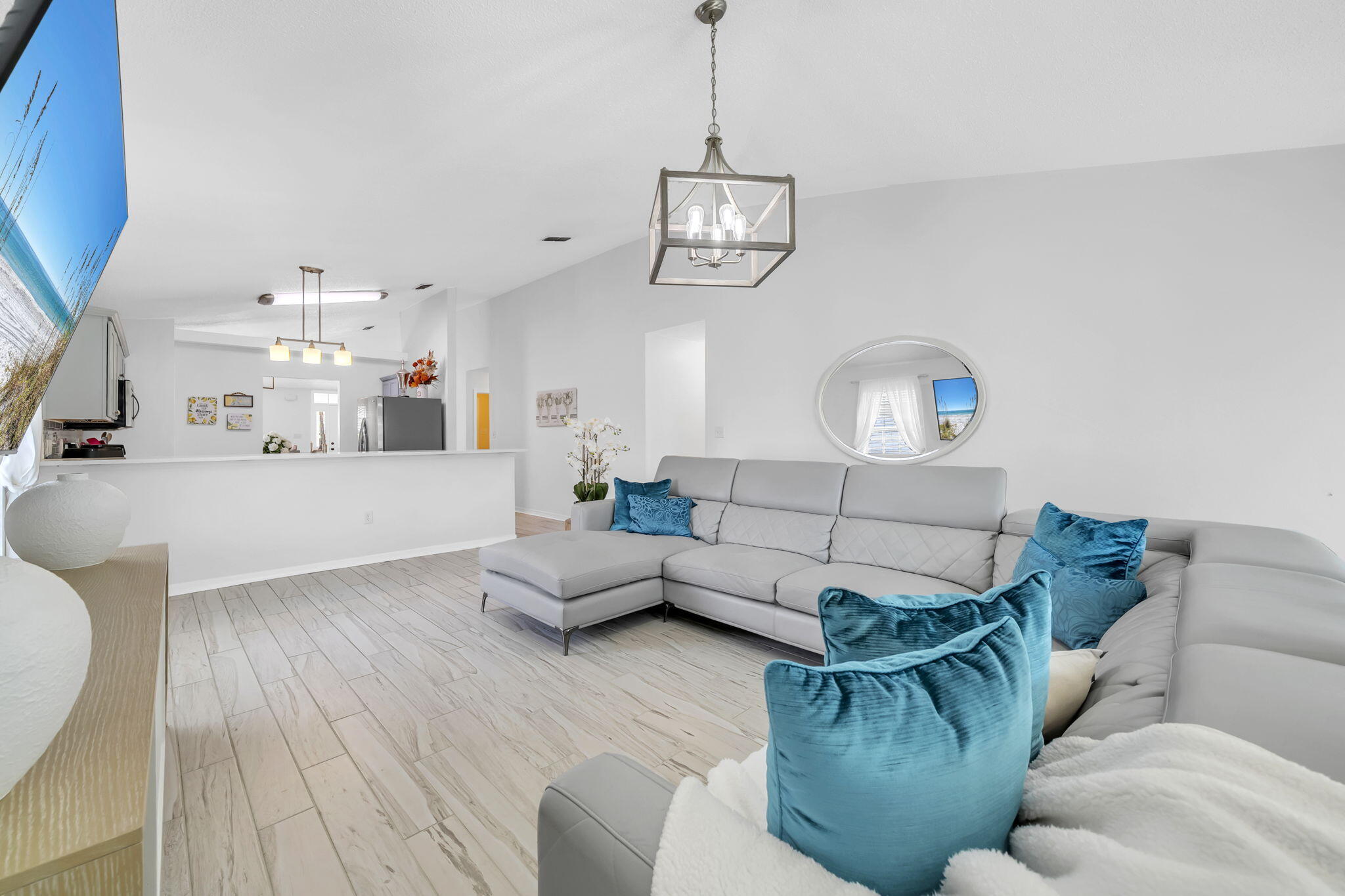119 Red Bay Court Santa Rosa Beach, FL 32459 - Photo 13 of 36 a living room with furniture and kitchen view