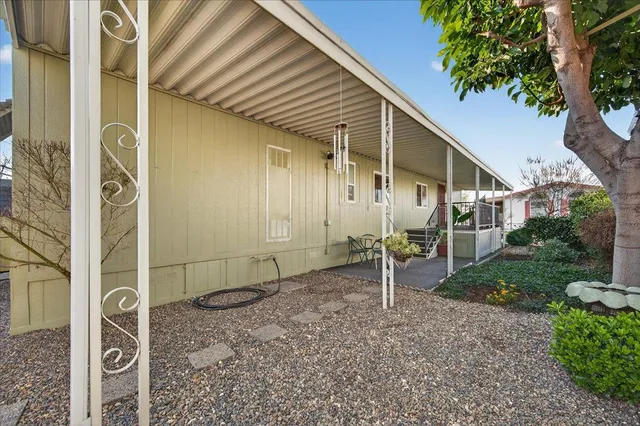 a backyard of a house