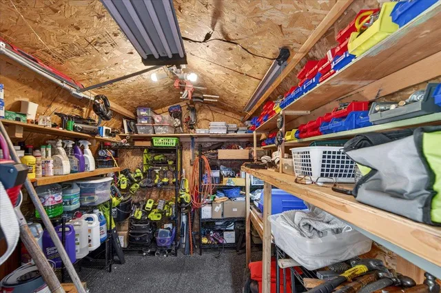 a view of storage and utility room