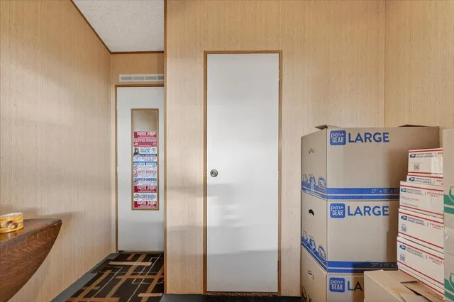 a view of balcony and wooden floor