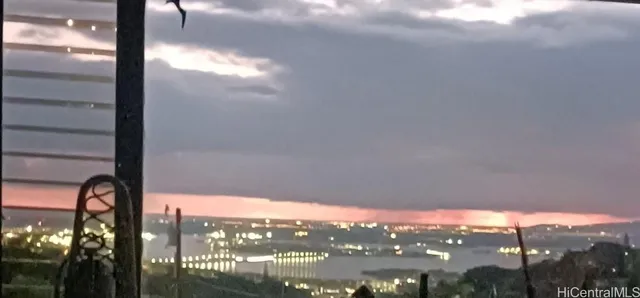 a view of a city from a balcony