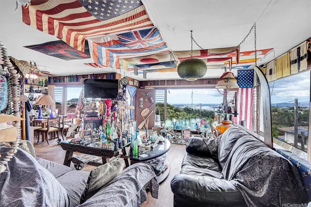 a living room filled with furniture