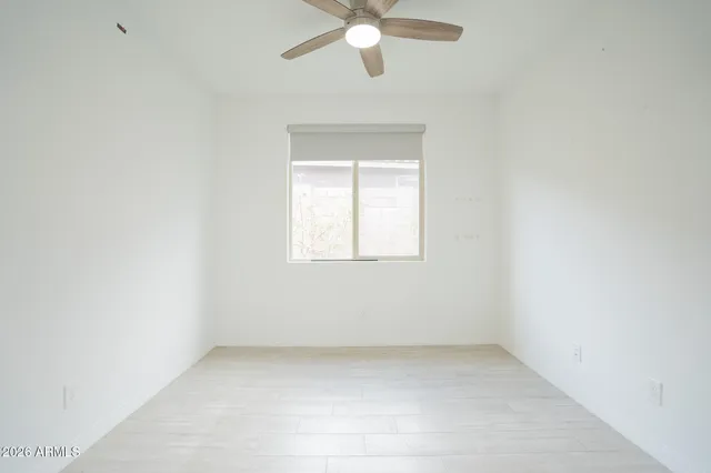 an empty room with a window