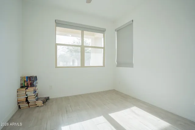 an empty room with a window