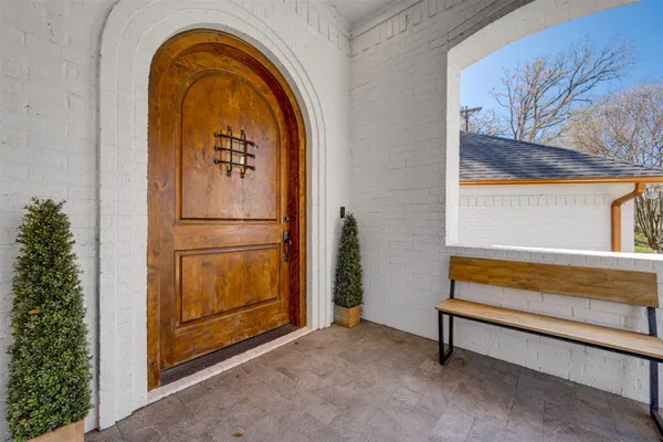 a view of a balcony from a balcony