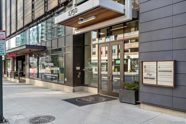 a view of a building with a window