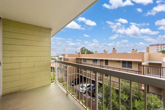 a view of balcony with city view