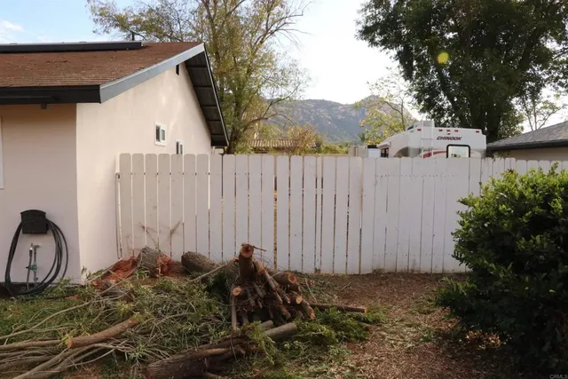 a backyard of a house