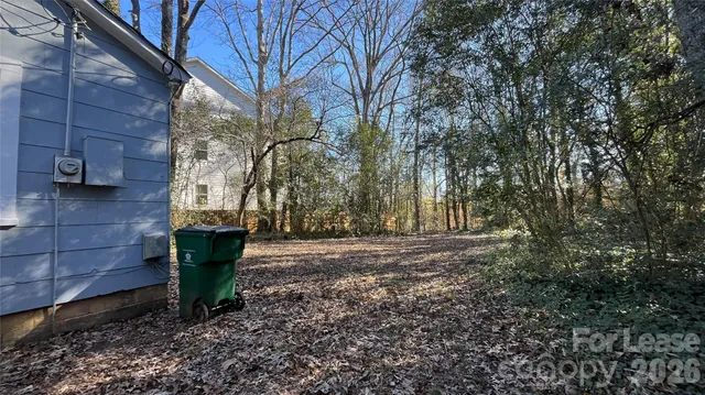 a view of backyard with tree