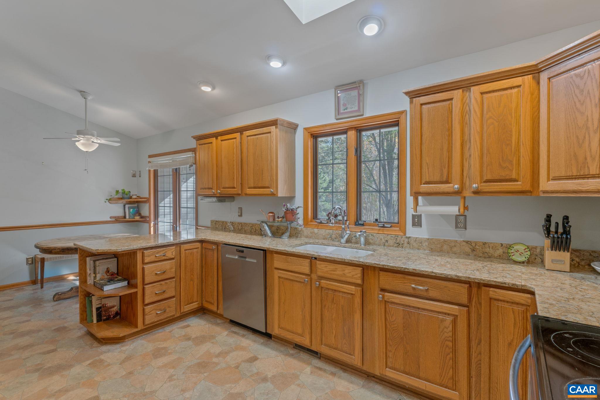 30 Brougham Road Palmyra, VA 22963 - Photo 13 of 57 a kitchen with lots of counter top space and windows