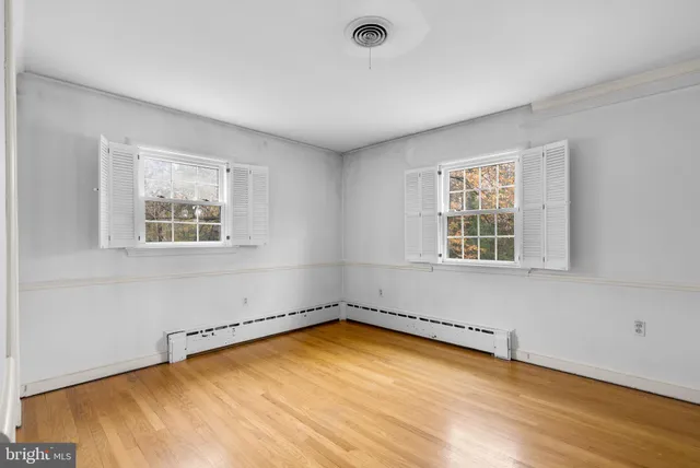 an empty room with a window