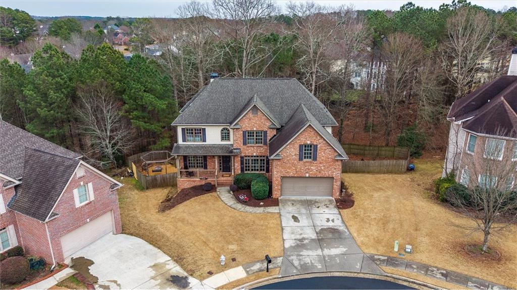 2016 Portage Point Southeast Lawrenceville, GA 30045 - Photo 40 of 44 a aerial view of a house with a yard