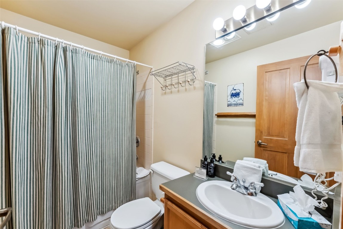 91 River Run Road, Unit 8117 Keystone, CO 80435 - Photo 8 of 17 a bathroom with a sink toilet and shower