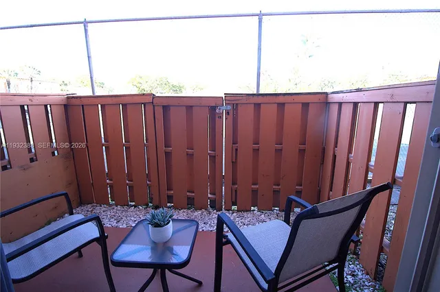 a view of a outdoor seating area
