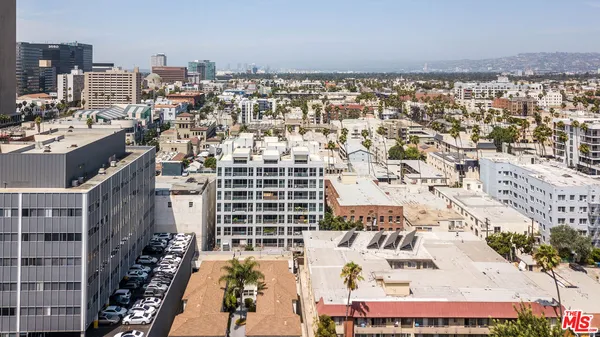an aerial view of a city