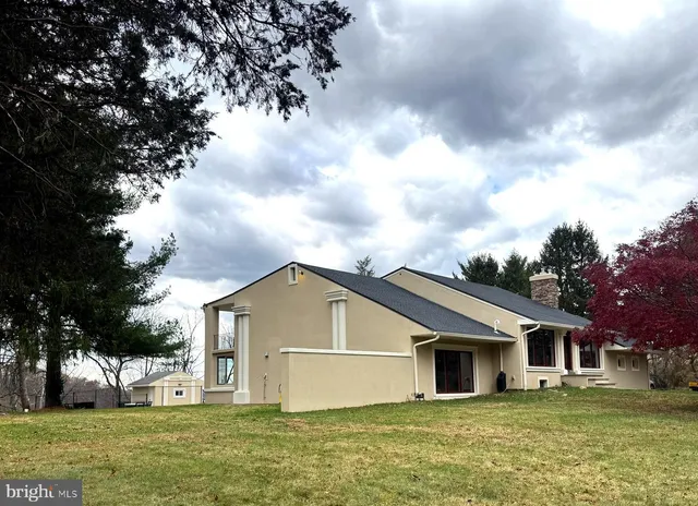 a house view with a garden