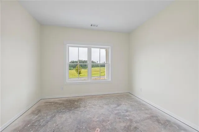 an empty room with a window